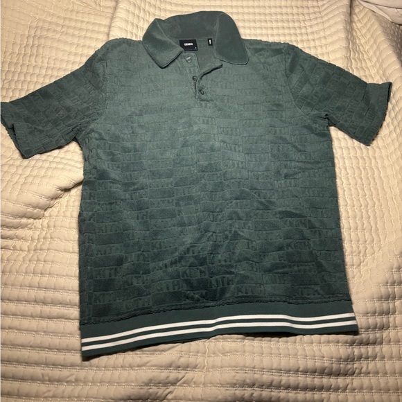 Kith Green Textured Polo Shirt - Picture 2 of 2